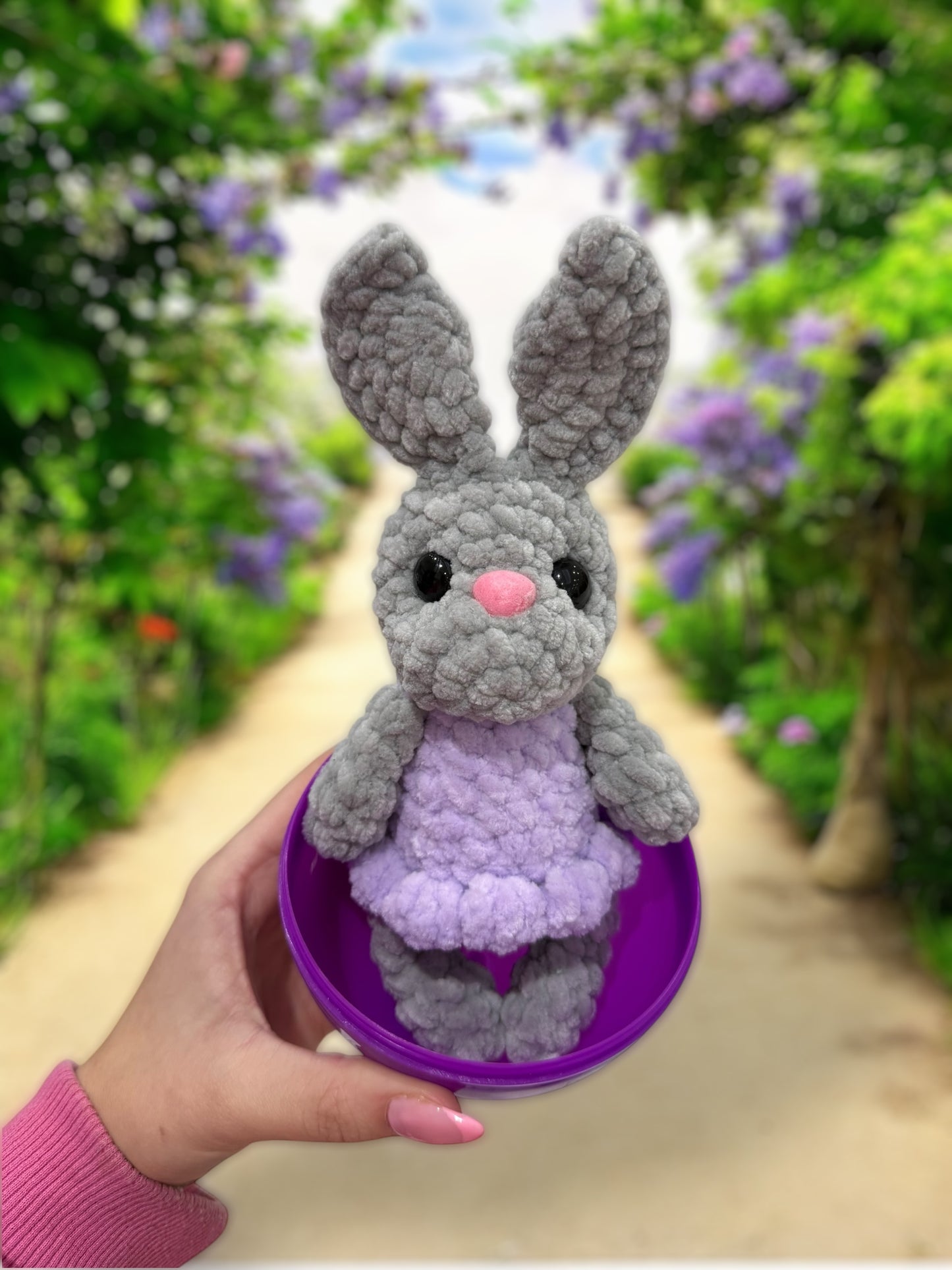 Bunny in plastic egg