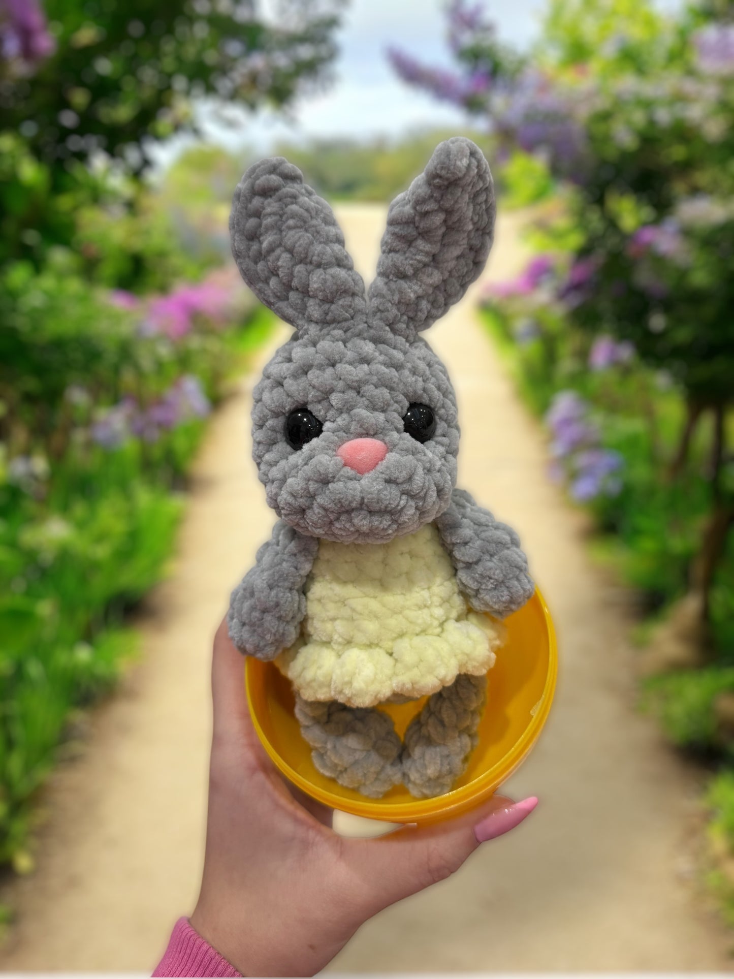 Bunny in lemon plastic egg